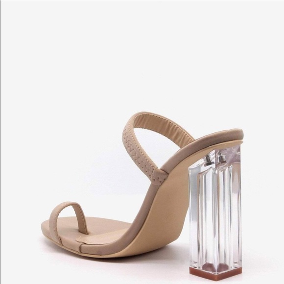 "Clearly" Block Heels - Nude - Picture 3 of 5